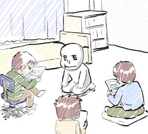 サークルメンバーに漫画を読んでもらった。