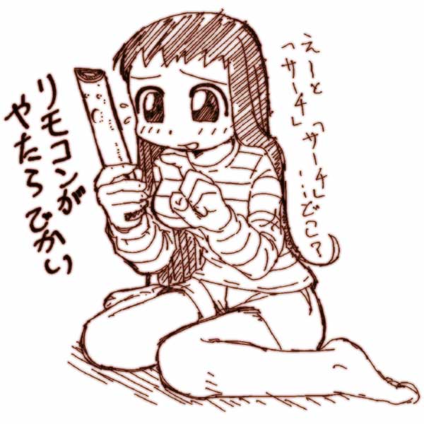 おきな、リモコンと格闘す